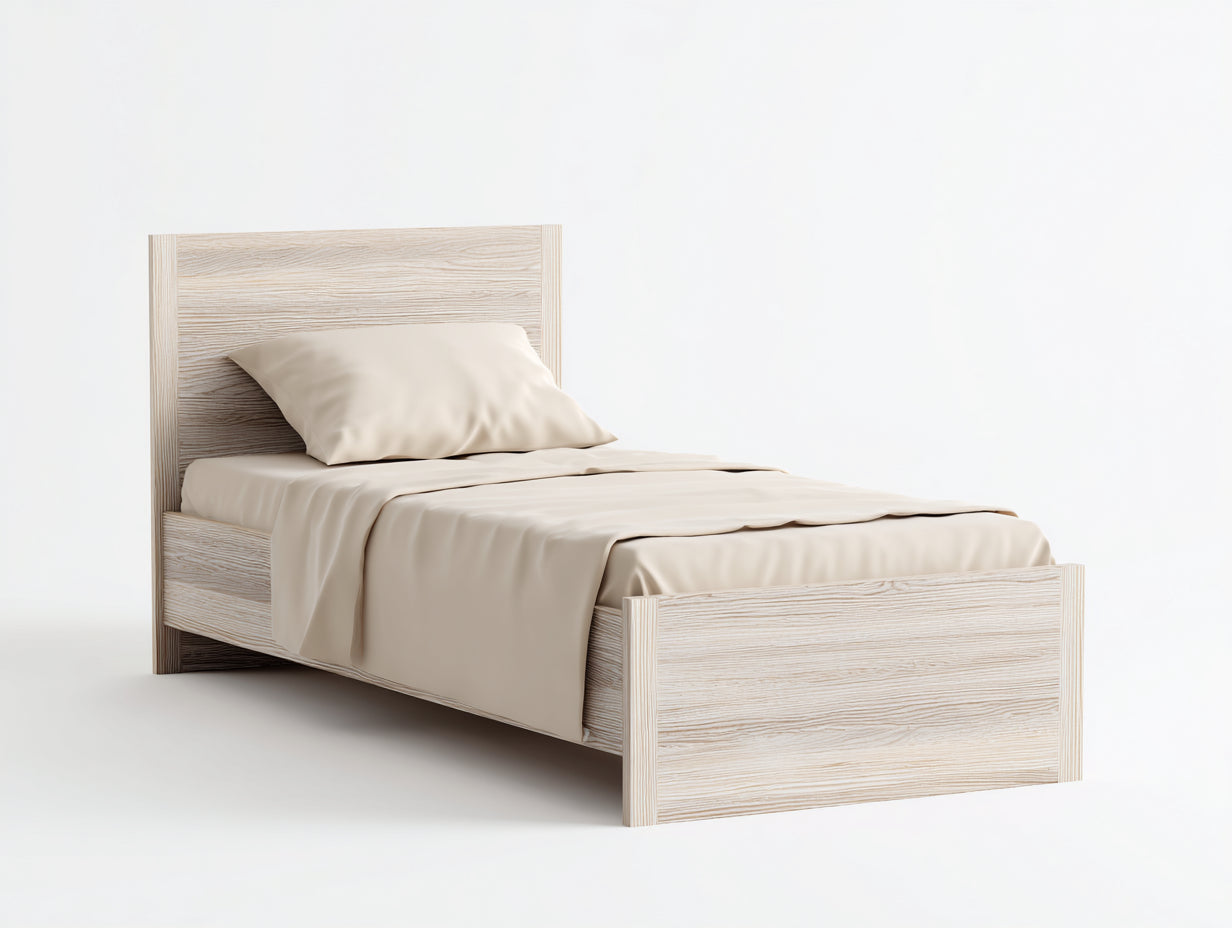 Camas individuales madera 200x100x110 cm roble claro diseño contemporáneo