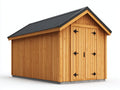 Casetas de jardín madera y metal 320x260x245 cm madera natural negro almacenamiento exterior