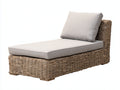 Tumbonas ratán y tela 170x70x85 cm natural beige estilo mediterráneo