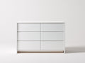 Cómodas de madera blanca 118x40x76 cm - para dormitorio - diseño moderno
