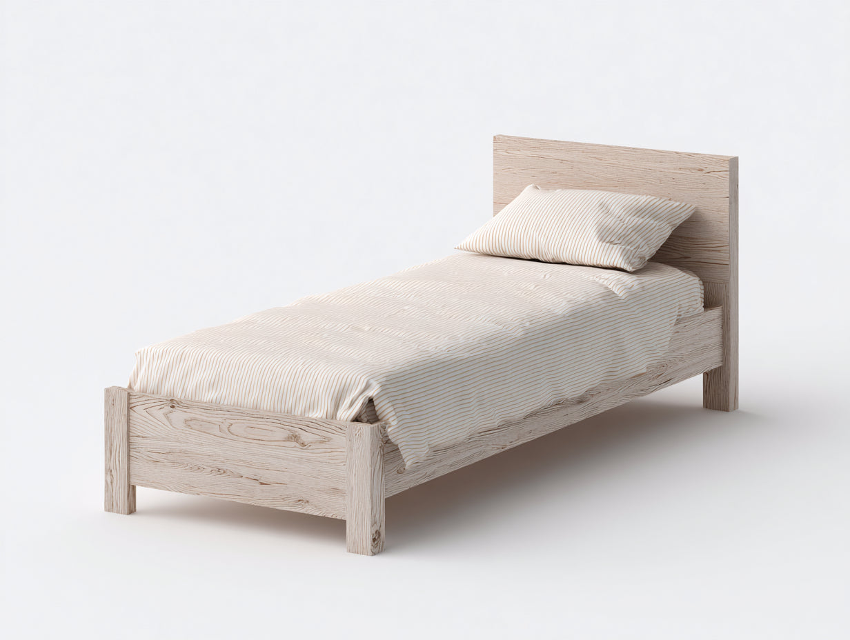 Camas individuales madera 197x94x102 cm blanco para dormitorio - diseño moderno